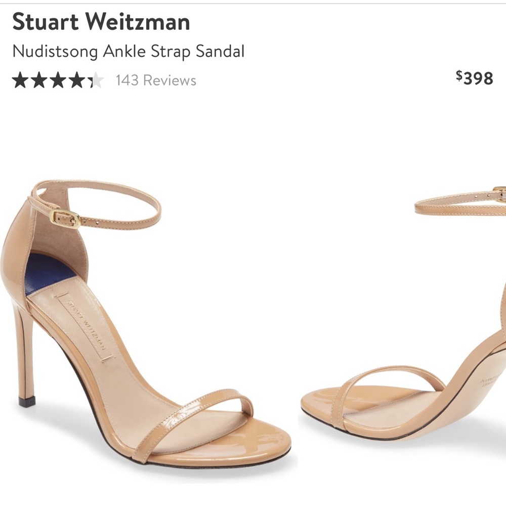 Stuart Weitzmen Nudistsong Ankle Strap Sandal worn 3 times.